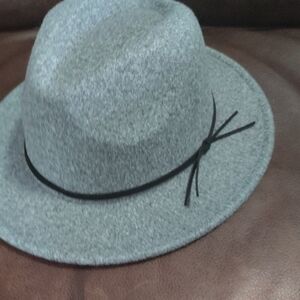 Target Gray Fedora with Black Accent